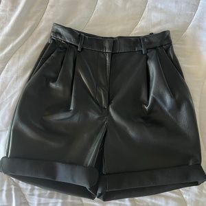 Faux leather short shorts by Wilfred - Aritzia